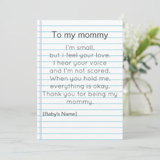 Invitation To My Mommy for First Mother's day personalized 