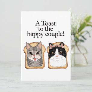 Invitation Toast Au Joyeux Couple Drôle Mariage Chat Engager