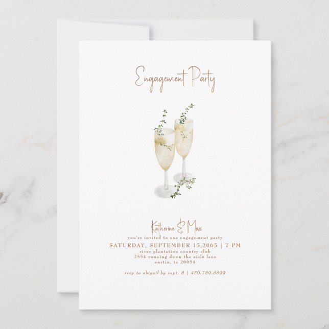 Invitation Toast Champagne (Devant)
