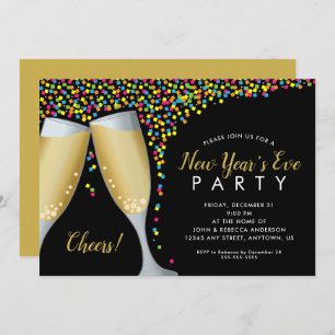 Invitation Toast Champagne   New Years Eve Party