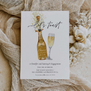 Invitation Toast Couples Fiançailles