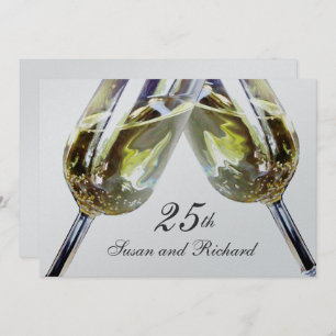 Invitation Toast de Champagne/ 25e anniversaire