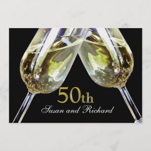 Invitation Toast de champagne/ 50e anniversaire