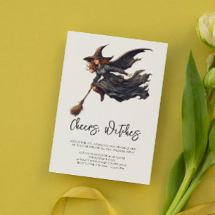 Invitation Toast de sorcières   Chic Halloween la nuit des da
