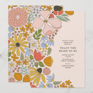 Invitation Toast floral à la mariée Cocktail Hour Douche