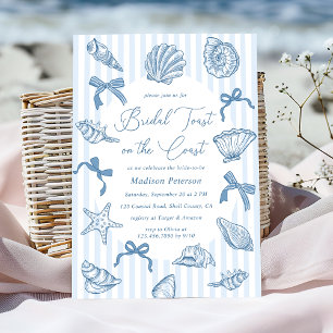 Invitation Toast nuptial Sur La Fête des mariées Des Coquilla