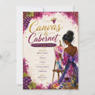 Invitation Toile & Cabernet Peinture et Soirée Dégustation | 