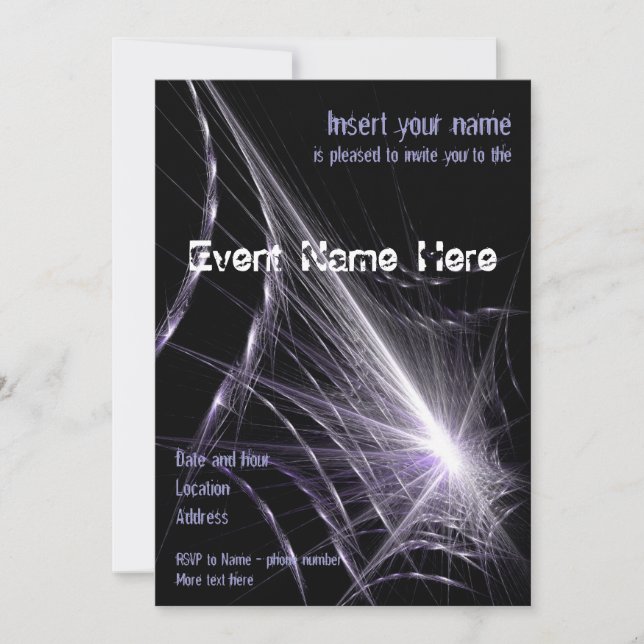 Invitation Toile d'araignée (Devant)