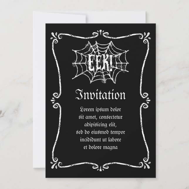 Invitation Toile d'araignée EEK (Devant)