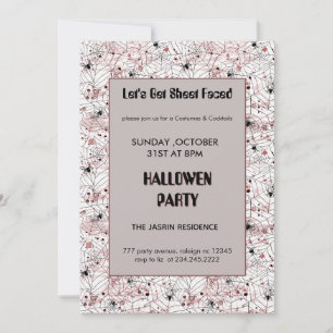 Invitation Toile d'araignée effrayante d'Halloween