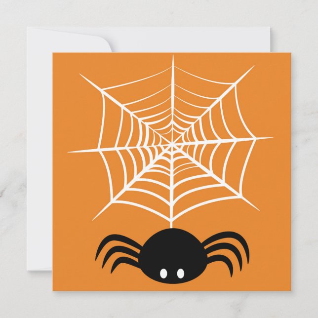 Invitation Toile d'araignée Halloween  (Devant)