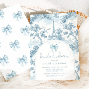 Invitation Toile de Jouy Douche nuptiale French Bow Paris