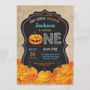 Invitation Toile de jute de bleu d'anniversaire de garçon de