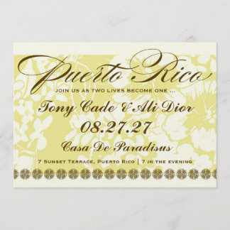 Invitation Toile florale tropicale de destination de PORTO
