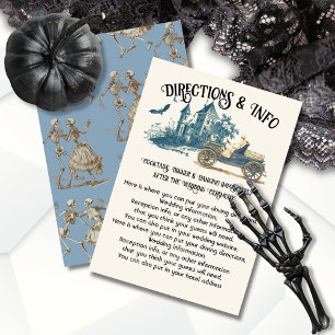 Invitation Toile Halloween Skeleton Driving Directions info