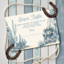 Toile Petit Cowboy Teddy Bear Déchets Raffin