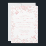 Invitation Toile rose De Jouy Mariage Floral français<br><div class="desc">Cette collection de décors de la Chinoiserie rose présente des motifs floraux délicats en toile pour une élégance intemporelle. Chaque pièce de cette collection présente des motifs complexes dans les tons roses, évoquant un sentiment de sophistication et d'élégance. Merci de m'aider à planifier votre prochaine fête ! ← Si vous...</div>