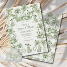 Toile Tropical Hawaiian Island Mariage