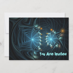Invitation Toiles d'araignée métalliques