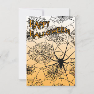 Invitation toiles d'araignées d'halloween heureuses