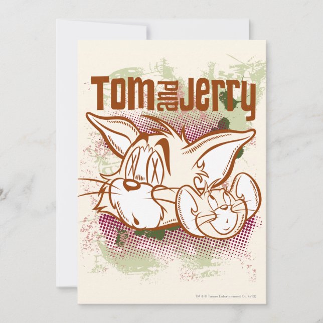 Invitation Tom and Jerry Brown and Green (Devant)
