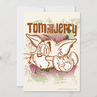 Invitation Tom and Jerry Brown and Green