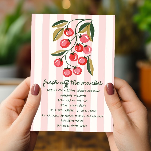 Invitation Tomates Fraîches du Marché pour une Baby Shower de (Créateur téléchargé)