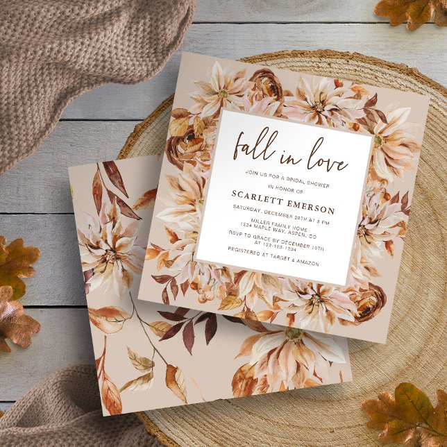 Invitation Tombé Amoureux : Fête de Mariage (Fall In Love Bridal Shower Invitation
)
