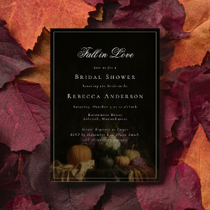 Invitation Tombe en amour Citrouille Vintage Antique Fête des