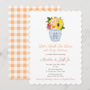 Invitation Tomber Amoureux Avec Bébé Autumn Flowers Baby show