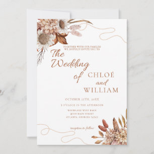 Invitation Tomber amoureux   Boho Flowers Mariage