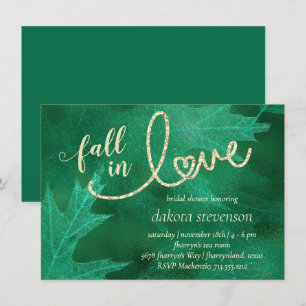 Invitation Tomber amoureux de l'automne   Fête des mariées ve