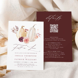 Invitation Tomber dans l'amour Automne tout en un Mariage