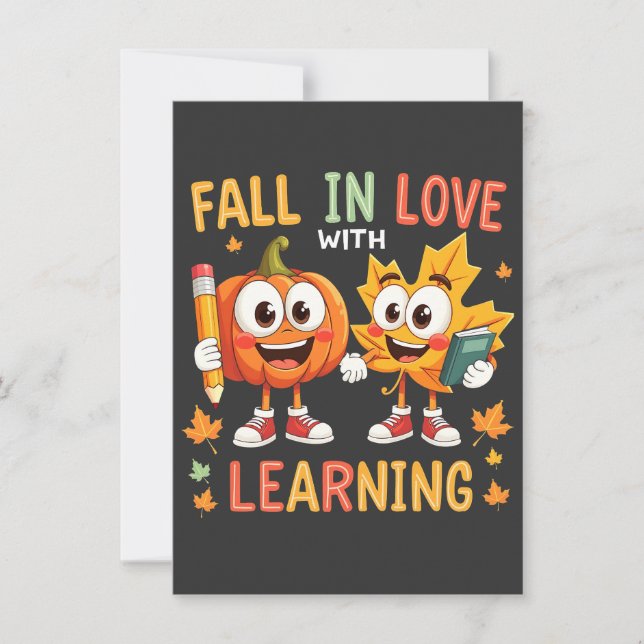 Invitation Tomber dans l'amour avec l'école d'apprentissage (Devant)