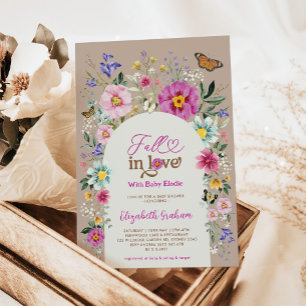 Invitation Tomber dans l'amour   Boho Fleur sauvage Baby show