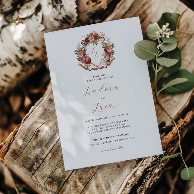 Invitation Tomber dans l'amour | Cimetière Mariage des fleurs (Créateur téléchargé)