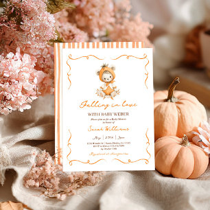 Invitation Tomber dans l'amour Citrouille Baby shower Invitat