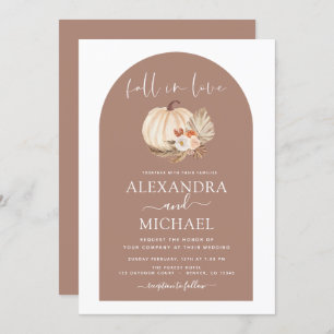 Invitation Tomber dans l'amour Mariage Terracotta Citrouille