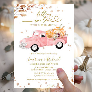 Invitation Tomber dans le Baby shower de l'amour