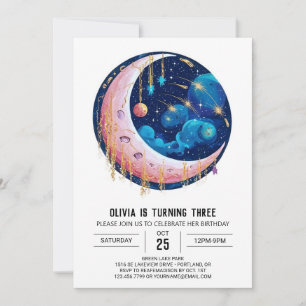 Invitation Tomber les étoiles de Nebula numérique Anniversair