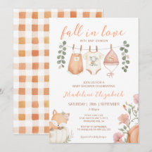 Tombez Amoureux Baby Shower Linge de Maison Automn