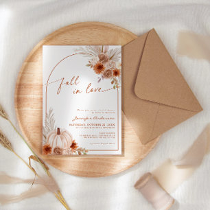 Invitation Tombez Amoureux Citrouille Automne Arche Mariage