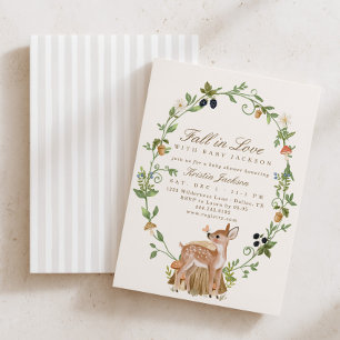 Invitation Tombez amoureux du cerf de la forêt pour Baby Show