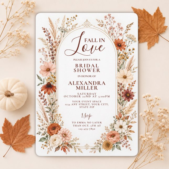 Invitation Tombez Amoureux Fleur Sauvage Floral Boho Enterrem (Créateur téléchargé)