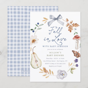Invitation Tombez amoureux Garçon Baby Shower Arc-en-ciel Ble