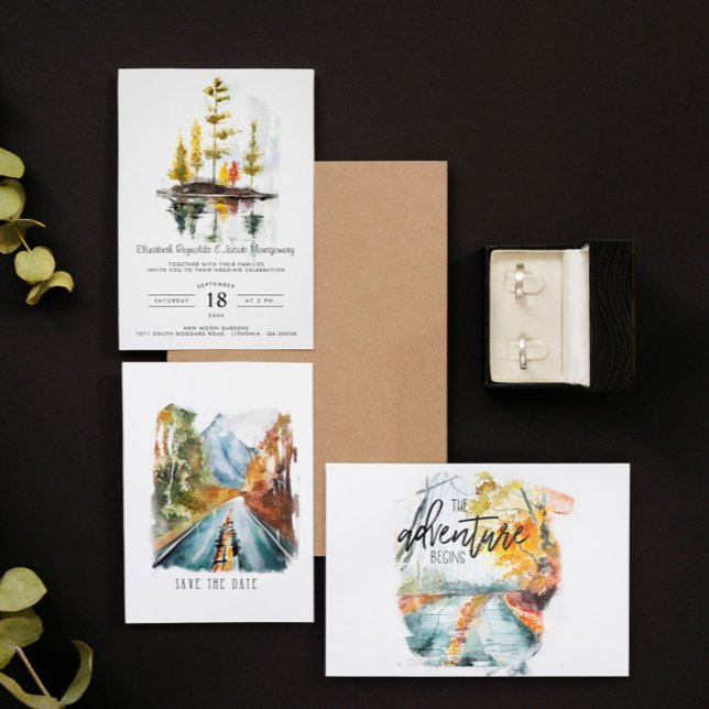 Invitation Tombez amoureux | Mariage rustique d'automne (Créateur téléchargé)