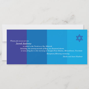 Invitation Tonal Blue Bar Mitzvah
