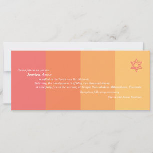 Invitation Tonal Orange Bat mitzvah