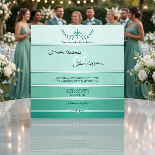 Invitation Tonalité verte argentée sur Mariage de ton