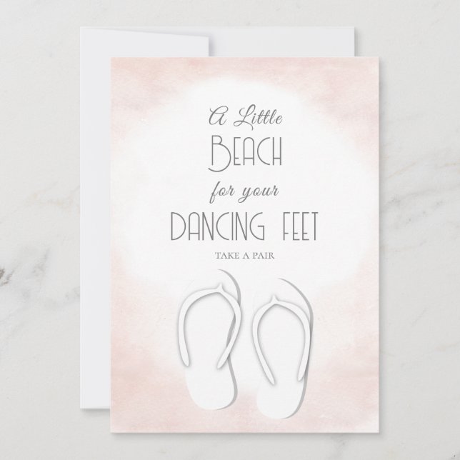 Invitation Tongs de danse pieds (Devant)